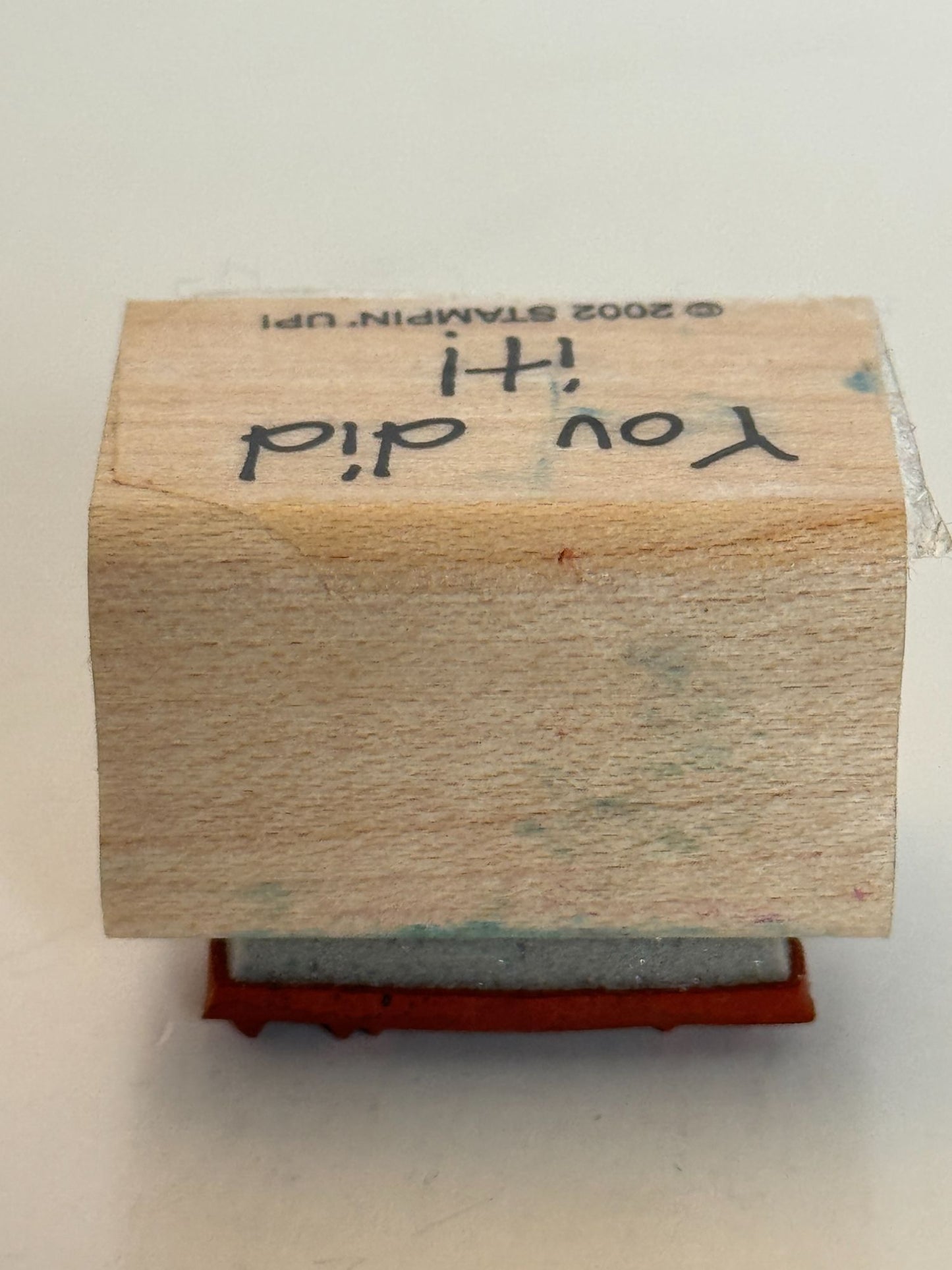 Stampin Up Wood Rubber Stamp You Did It Congratulations Card Making Sentiment