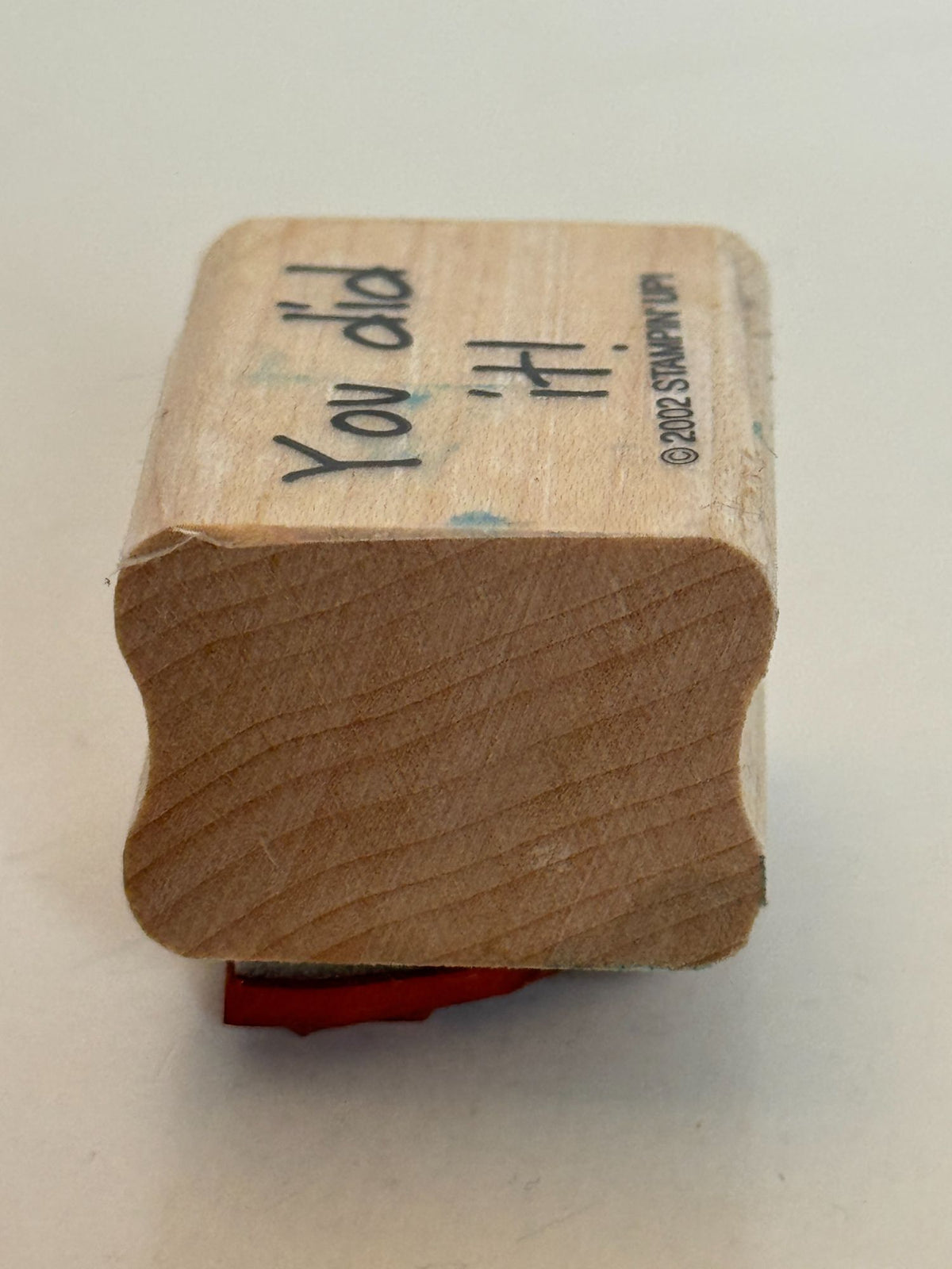Stampin Up Wood Rubber Stamp You Did It Congratulations Card Making Sentiment