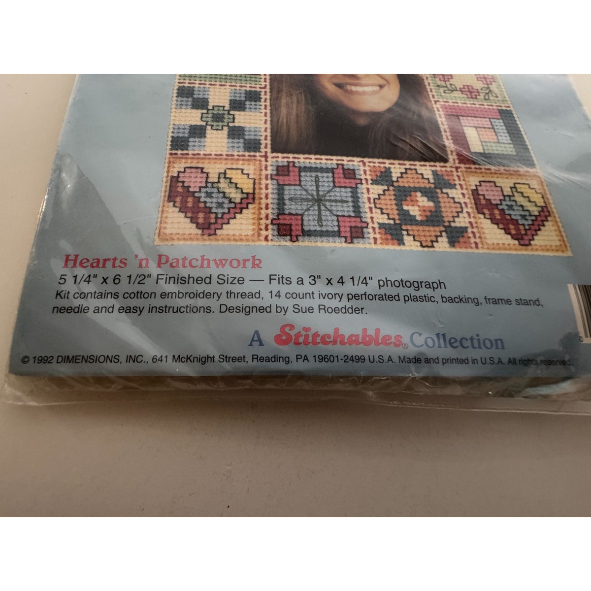 Stitchables Counted Cross Stitch Kit Hearts N Patchwork Picture Frame Dimensions