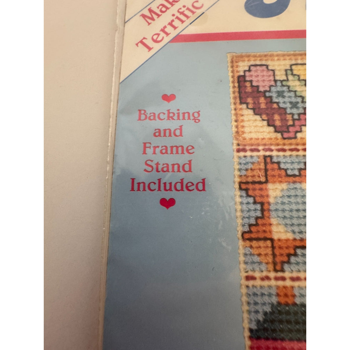 Stitchables Counted Cross Stitch Kit Hearts N Patchwork Picture Frame Dimensions