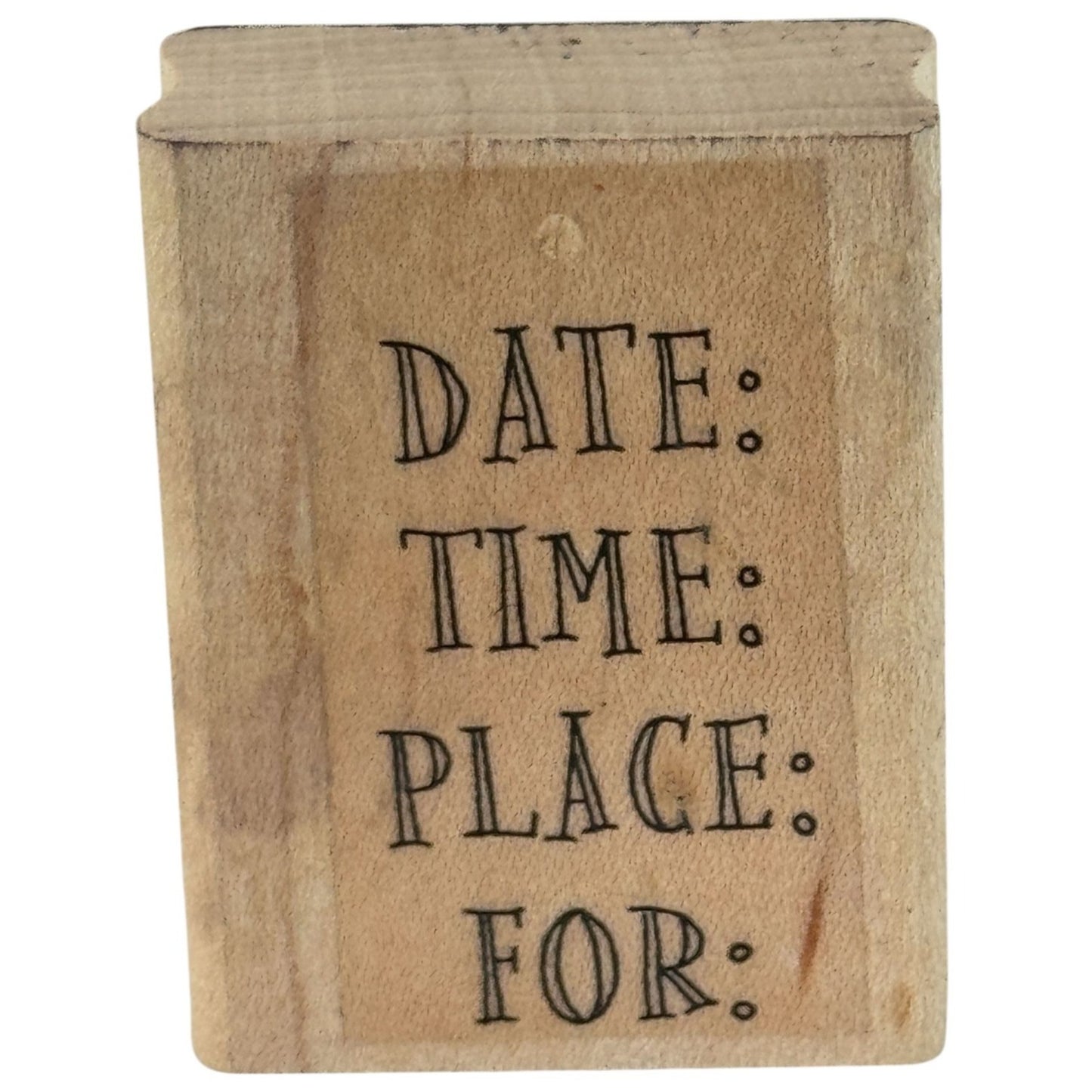 Stampin Up Rubber Stamp Party Invitation Template Words Date Time Organization