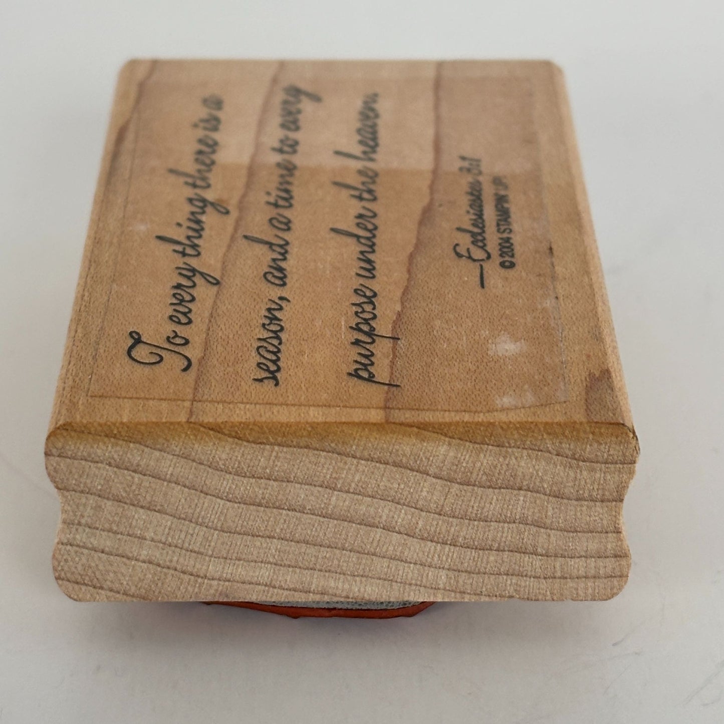 Stampin Up Rubber Stamp Bible Quote There is a Season Christian Ecclesiastes 3