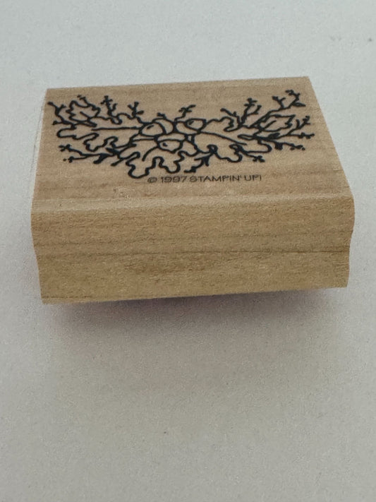 Stampin Up Rubber Stamp Acorn Oak Leaves Leaf Branch Fall Nature Card Making