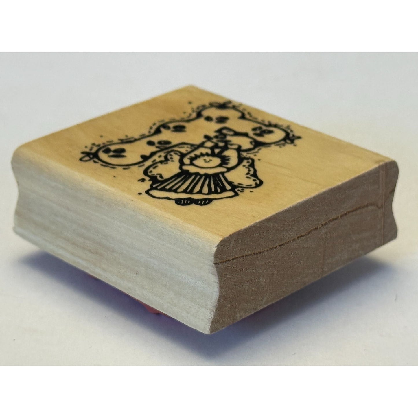Hooks Lines and Inkers Rubber Stamp Alphabet Letter F Country Angel Card Making