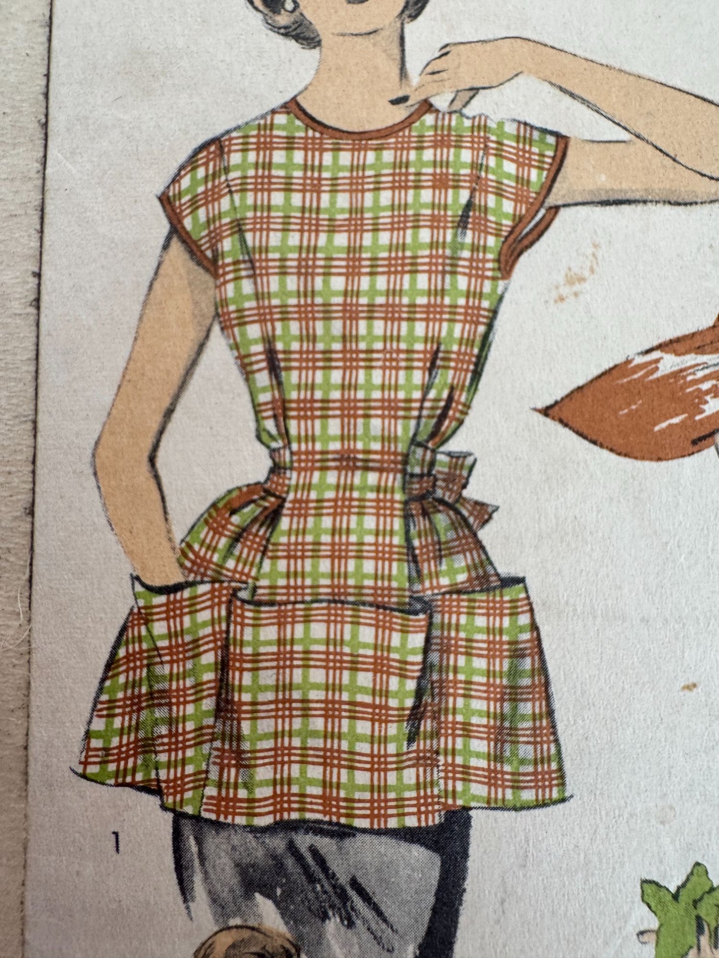 Advance Sewing Pattern 5998 Apron Poncho Medium 14-16 Vintage 1950s Easy