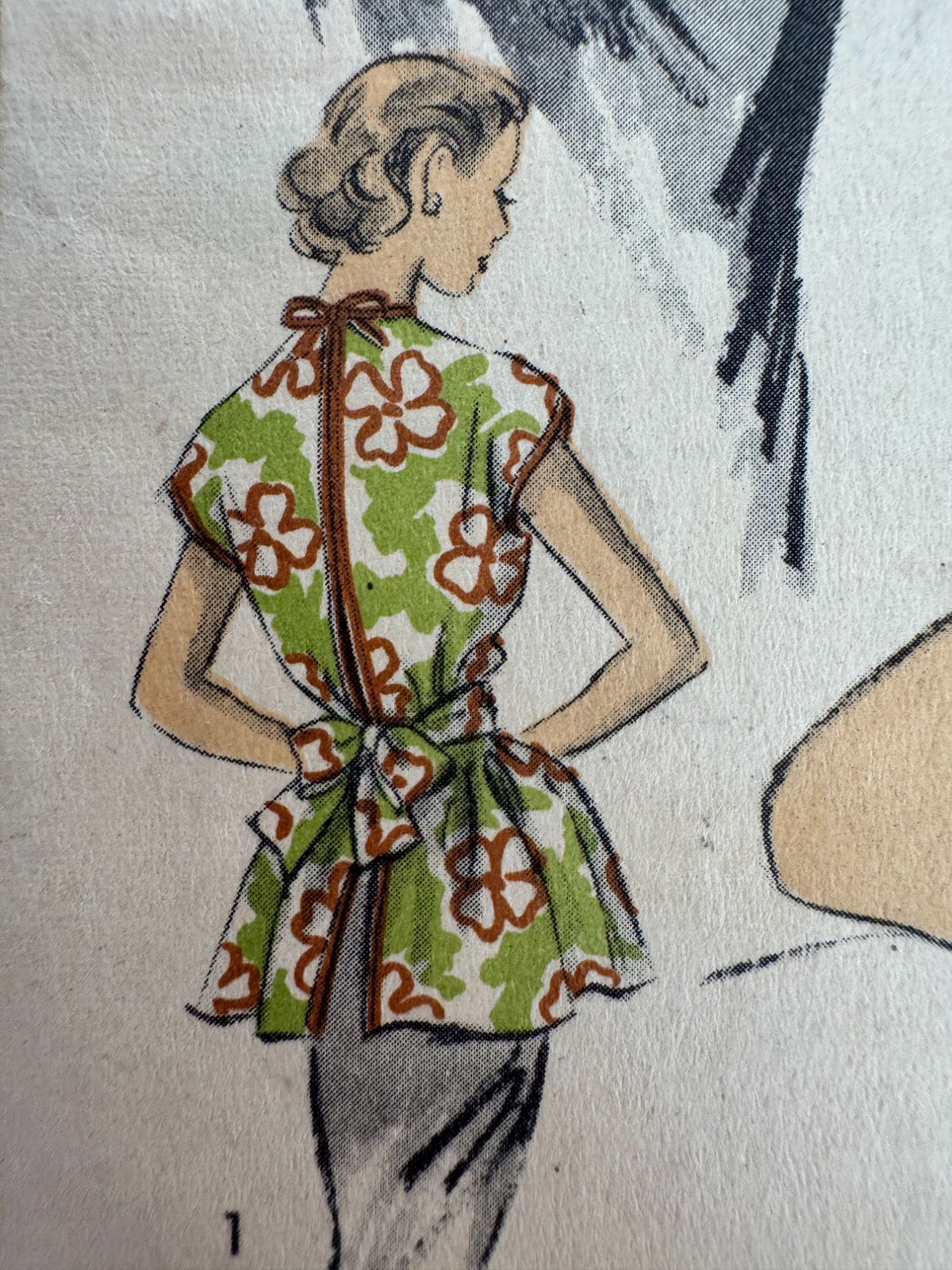 Advance Sewing Pattern 5998 Apron Poncho Medium 14-16 Vintage 1950s Easy