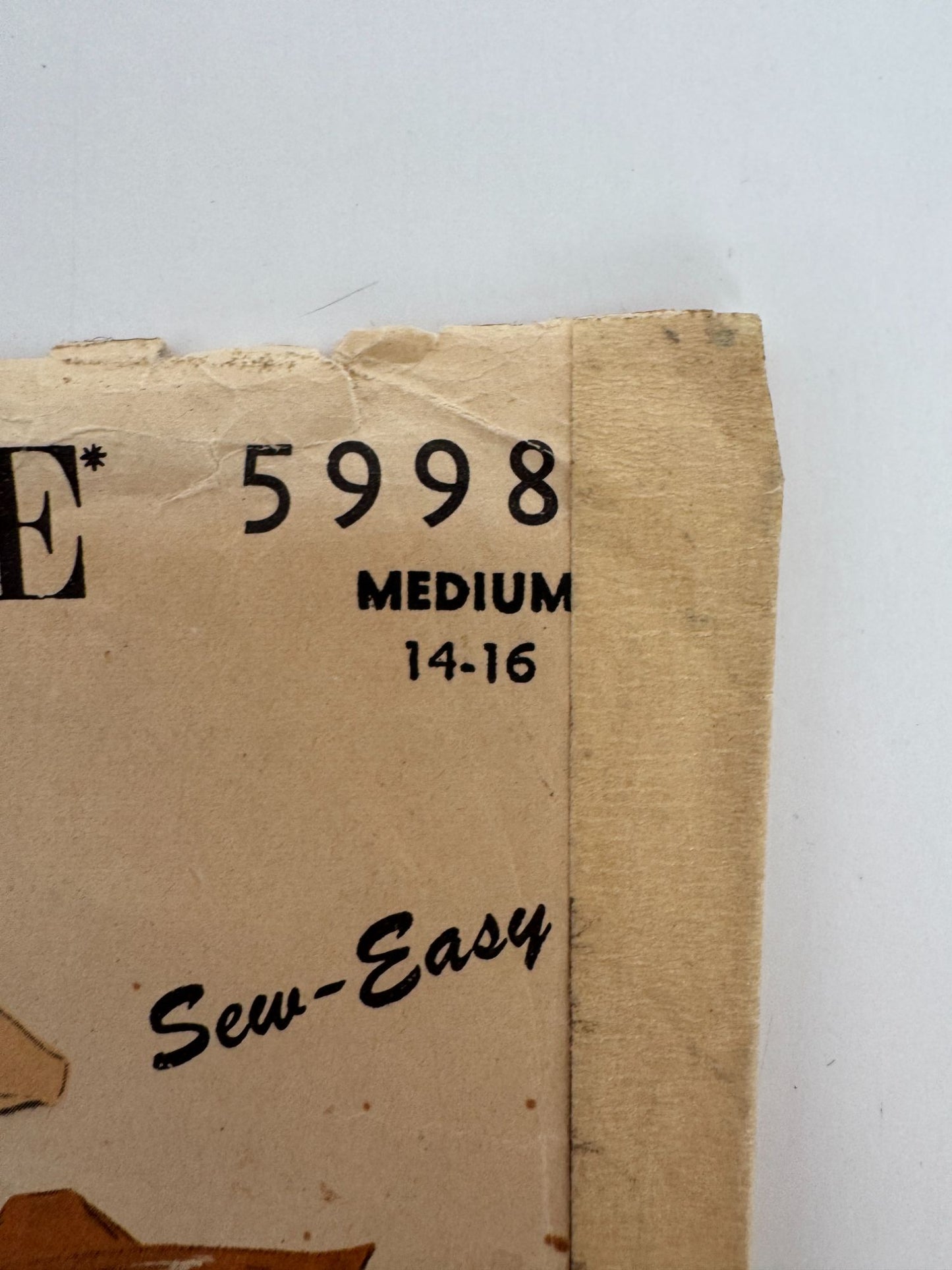 Advance Sewing Pattern 5998 Apron Poncho Medium 14-16 Vintage 1950s Easy