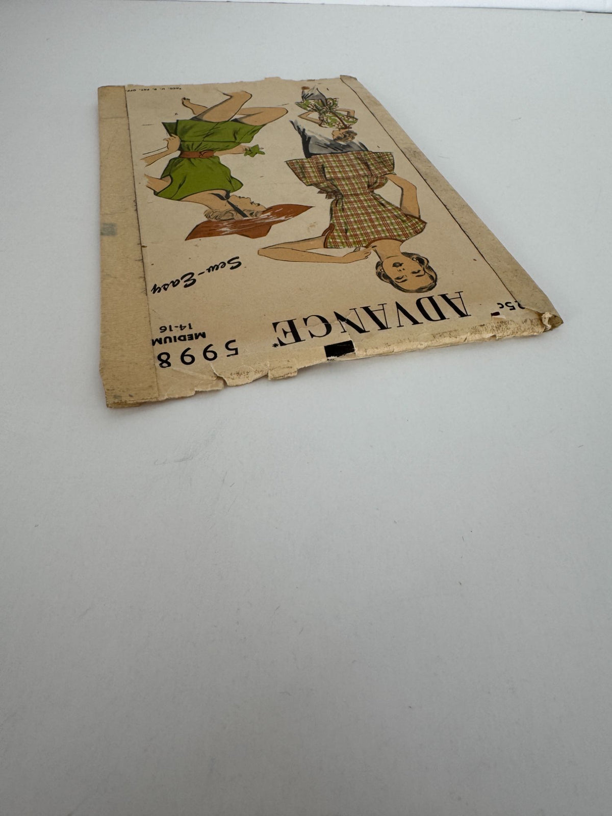 Advance Sewing Pattern 5998 Apron Poncho Medium 14-16 Vintage 1950s Easy