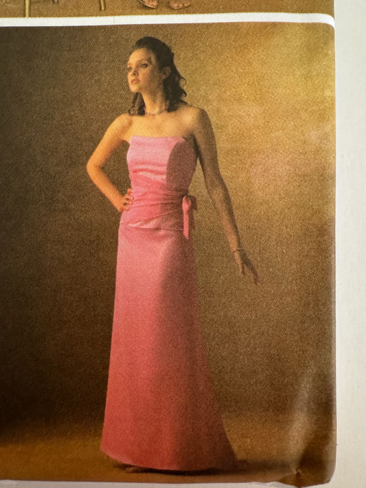 Simplicity Sewing Pattern 4217 Special Occasion Dress Prom Top Long Skirt 8-16