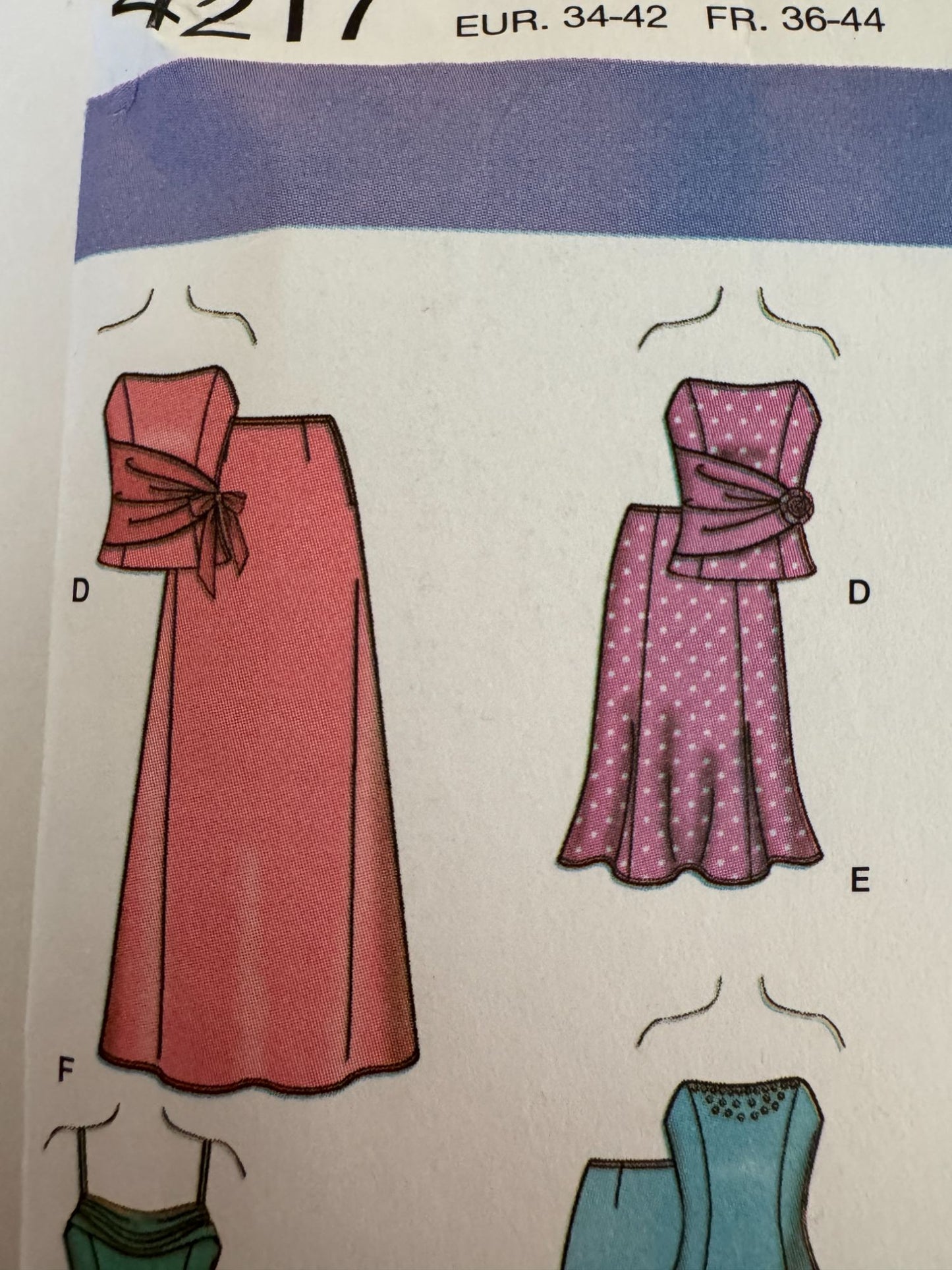 Simplicity Sewing Pattern 4217 Special Occasion Dress Prom Top Long Skirt 8-16