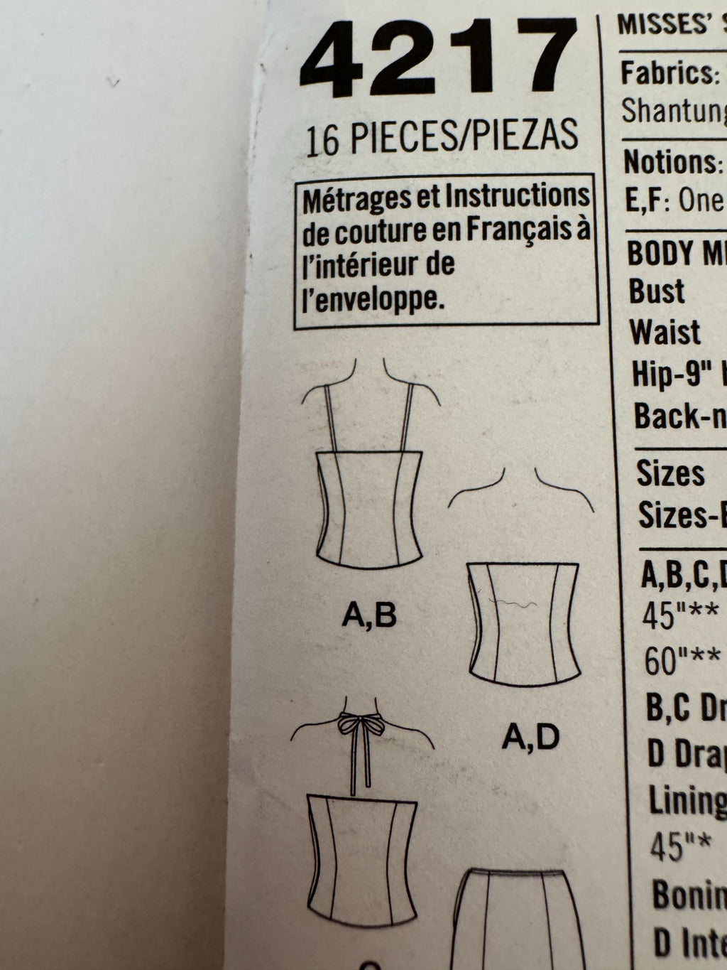 Simplicity Sewing Pattern 4217 Special Occasion Dress Prom Top Long Skirt 8-16