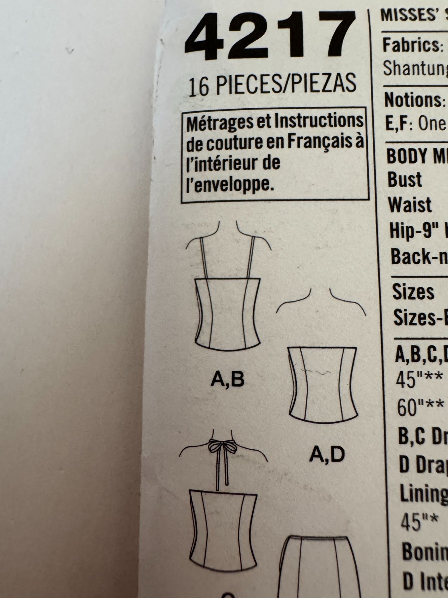 Simplicity Sewing Pattern 4217 Special Occasion Dress Prom Top Long Skirt 8-16
