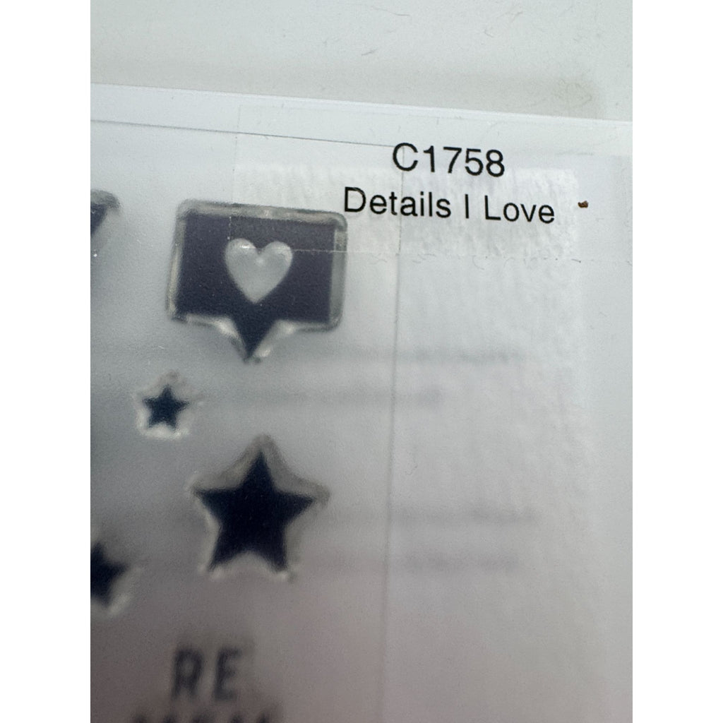 CTMH My Acrylix Acrylic Stamp Set Details I Love Memory Journaling Camera C1758