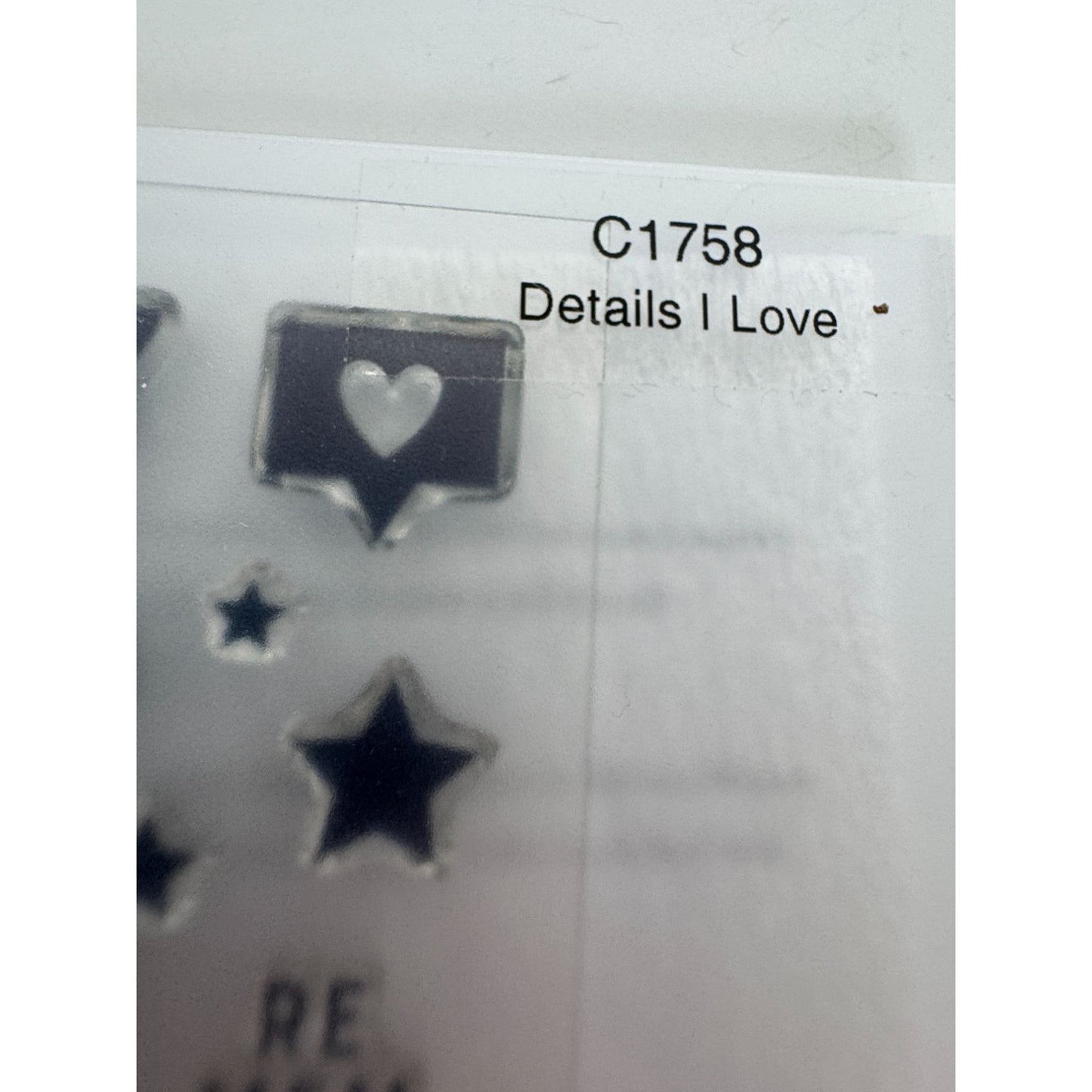 CTMH My Acrylix Acrylic Stamp Set Details I Love Memory Journaling Camera C1758