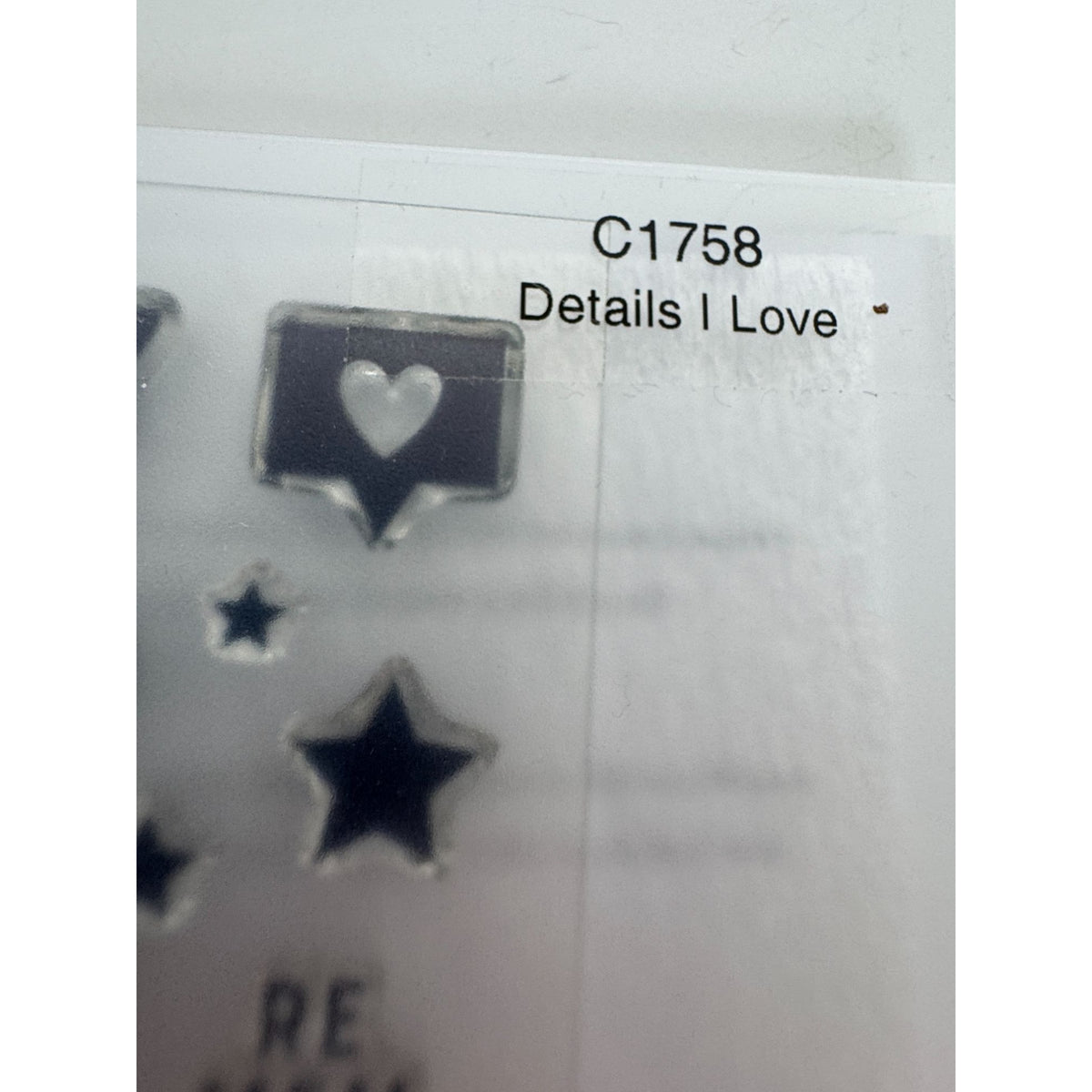 CTMH My Acrylix Acrylic Stamp Set Details I Love Memory Journaling Camera C1758