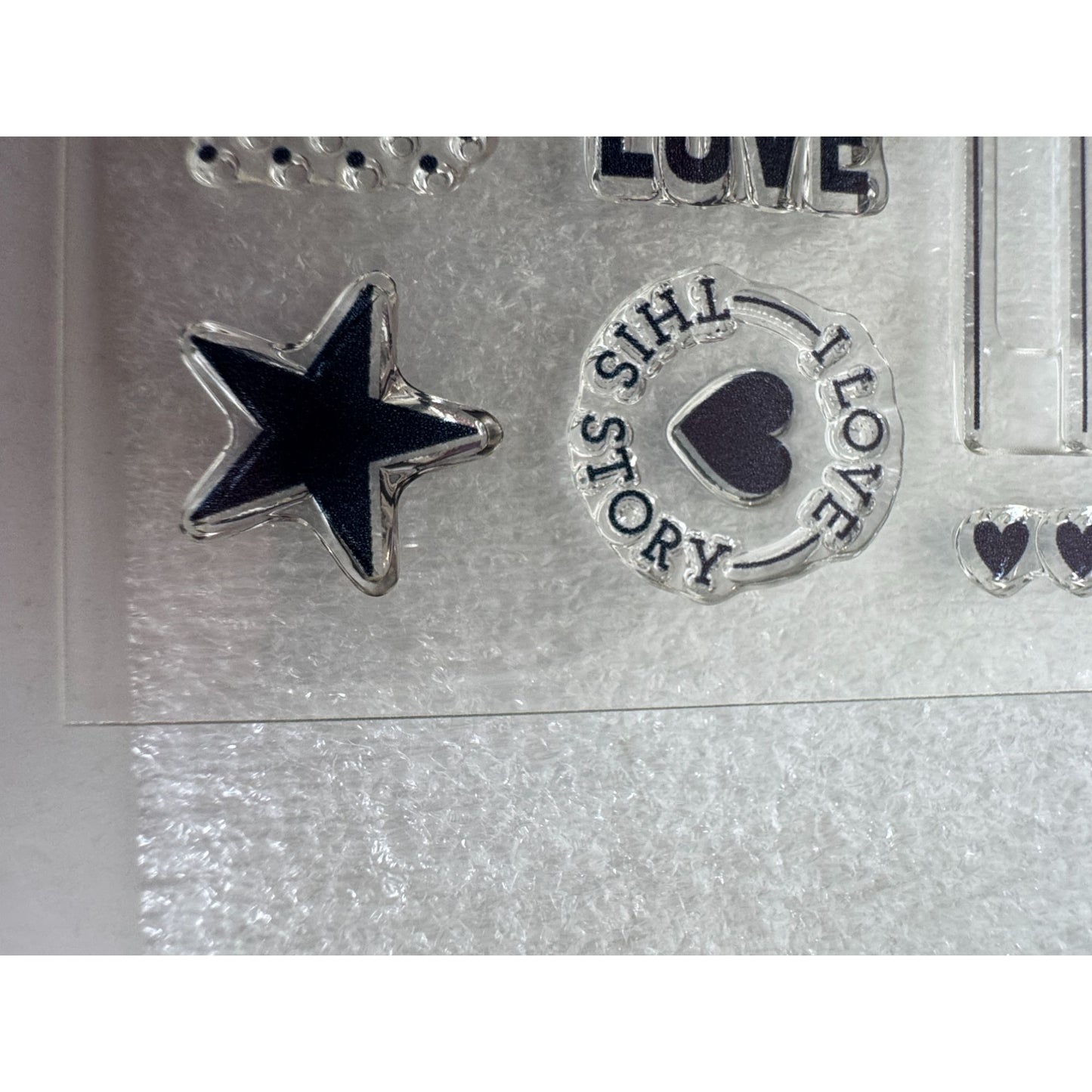CTMH My Acrylix Acrylic Stamp Set Details I Love Memory Journaling Camera C1758