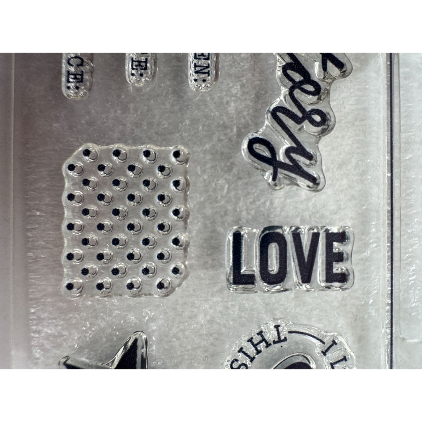 CTMH My Acrylix Acrylic Stamp Set Details I Love Memory Journaling Camera C1758