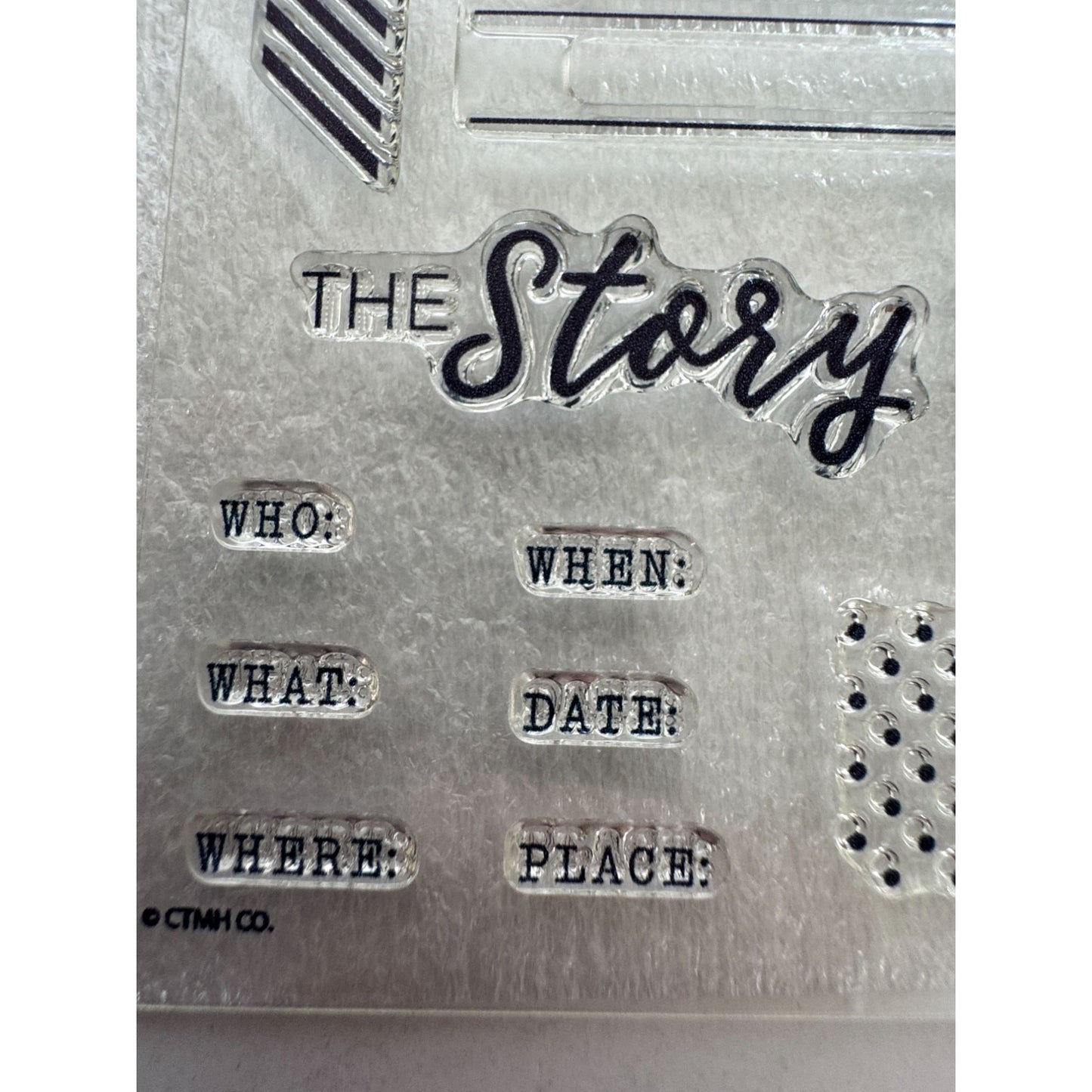 CTMH My Acrylix Acrylic Stamp Set Details I Love Memory Journaling Camera C1758