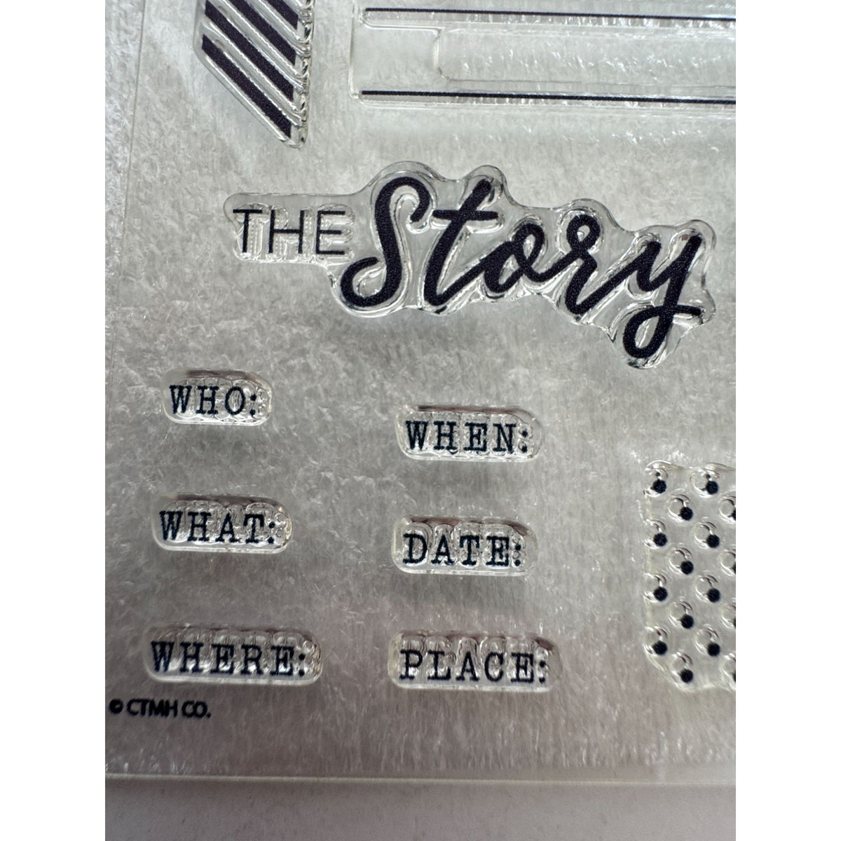 CTMH My Acrylix Acrylic Stamp Set Details I Love Memory Journaling Camera C1758