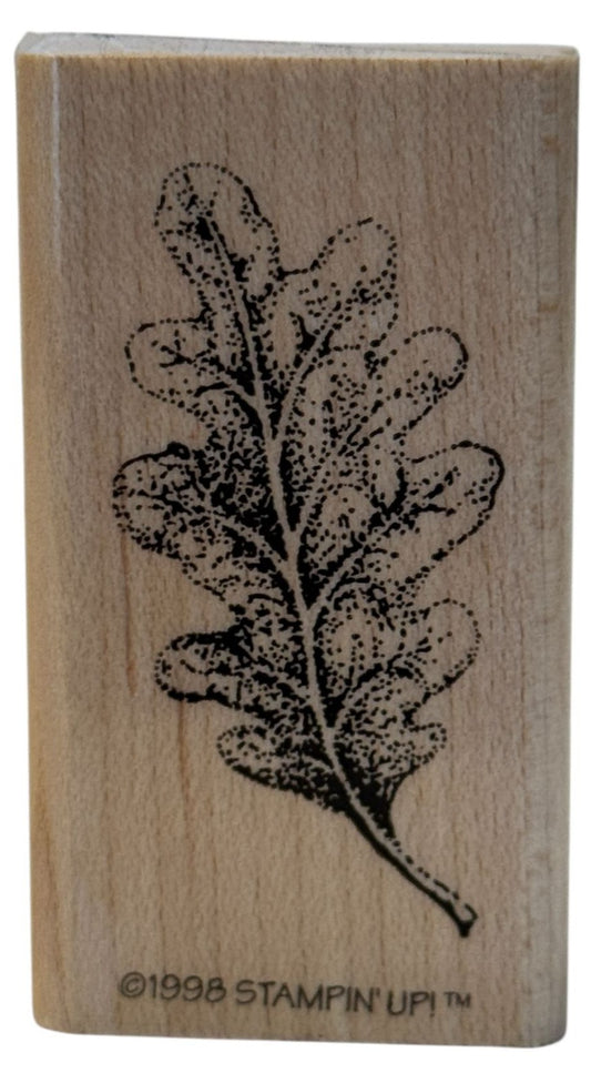 Stampin Up! Rubber Stamp Oak Leaf with Veins Nature Outdoors Fall Card Making