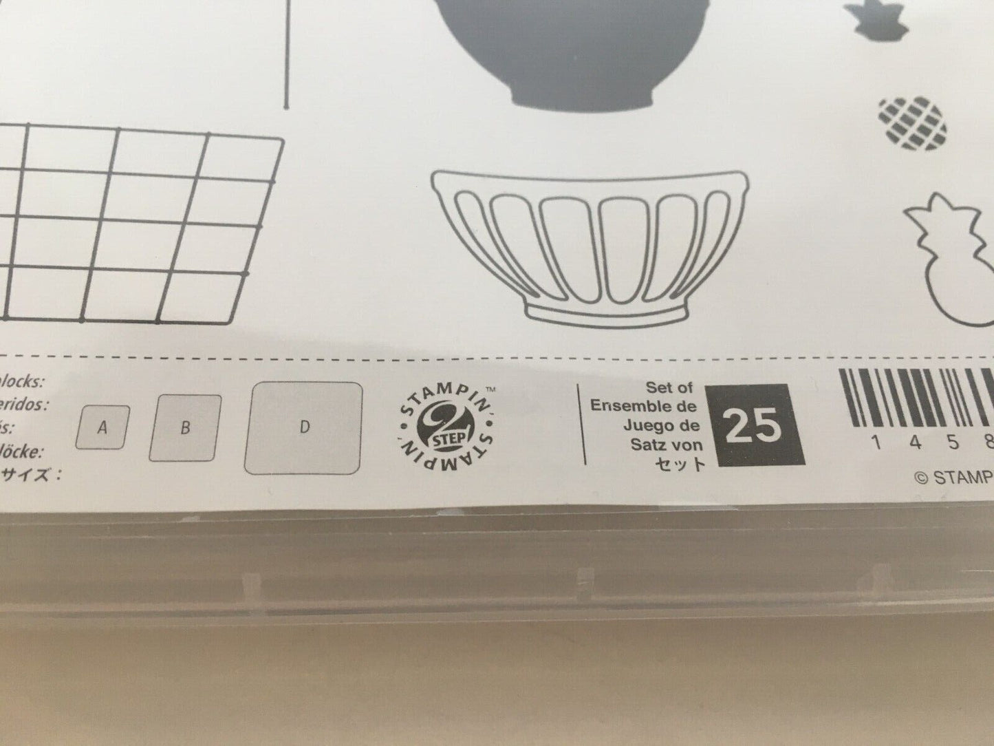 Stampin Up Fruit Basket Acrylic Stamps Food Hello Happy Birthday Friend To From