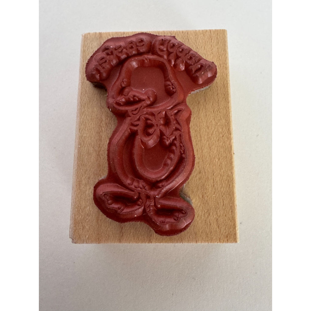 Embossing Arts Rubber Stamp Happy Easter Ducky Duck Bow Spring Card Making Craft