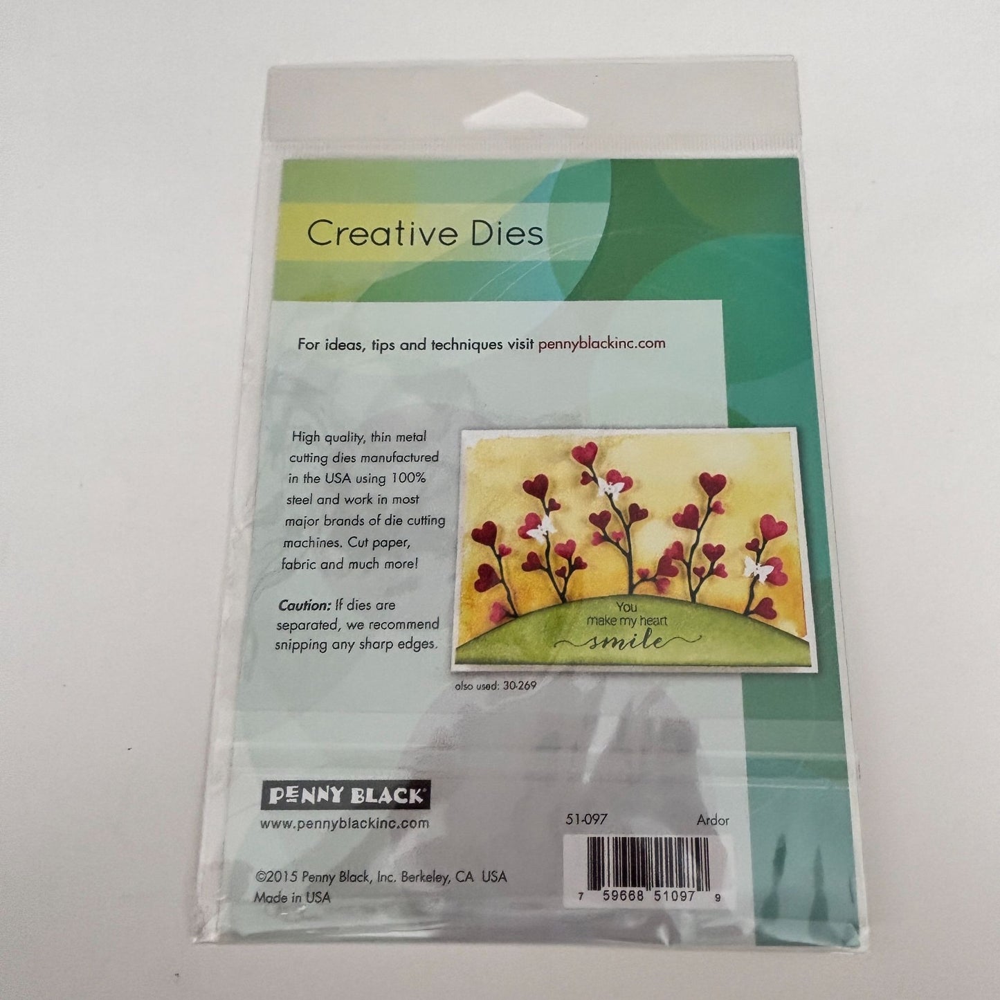 Penny Black Creative Dies Ardor Thin Metal Die Heart Branch Cardmaking Love Mothers Day