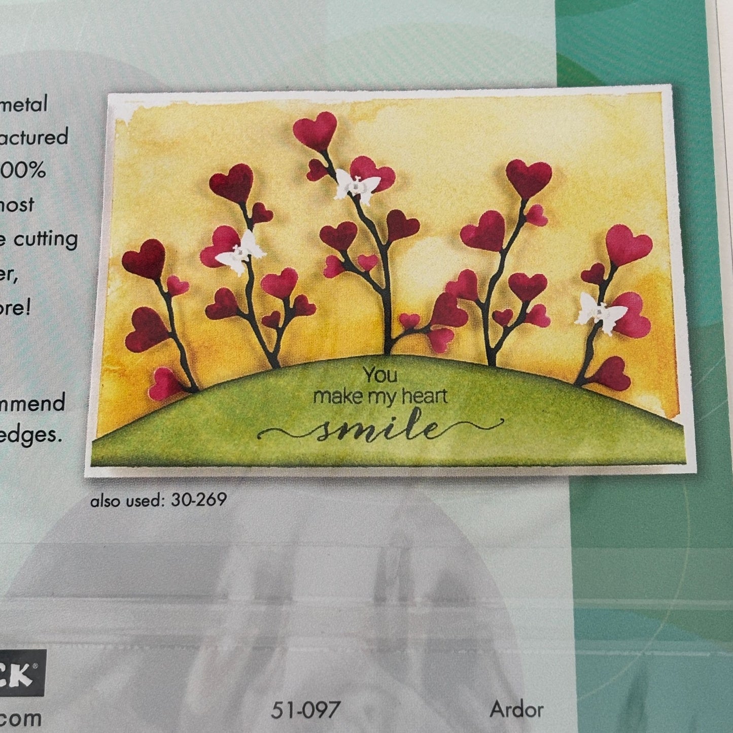 Penny Black Creative Dies Ardor Thin Metal Die Heart Branch Cardmaking Love Mothers Day