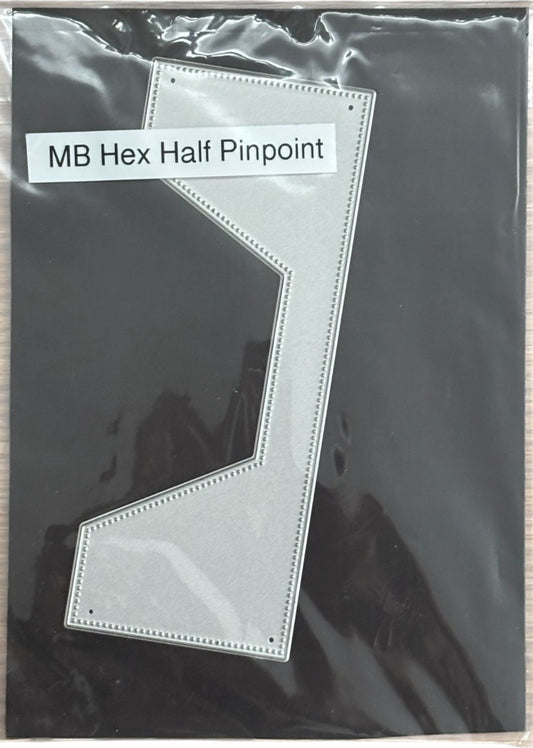 Memory Box Hex Half Pinpoint Cutting Die Card Making Decorative Edge 94469 MB
