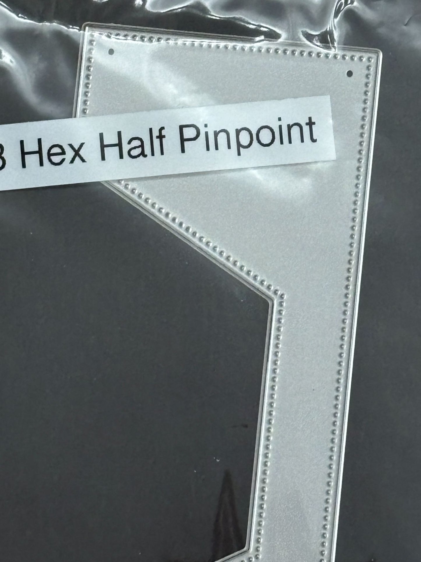 Memory Box Hex Half Pinpoint Cutting Die Card Making Decorative Edge 94469 MB