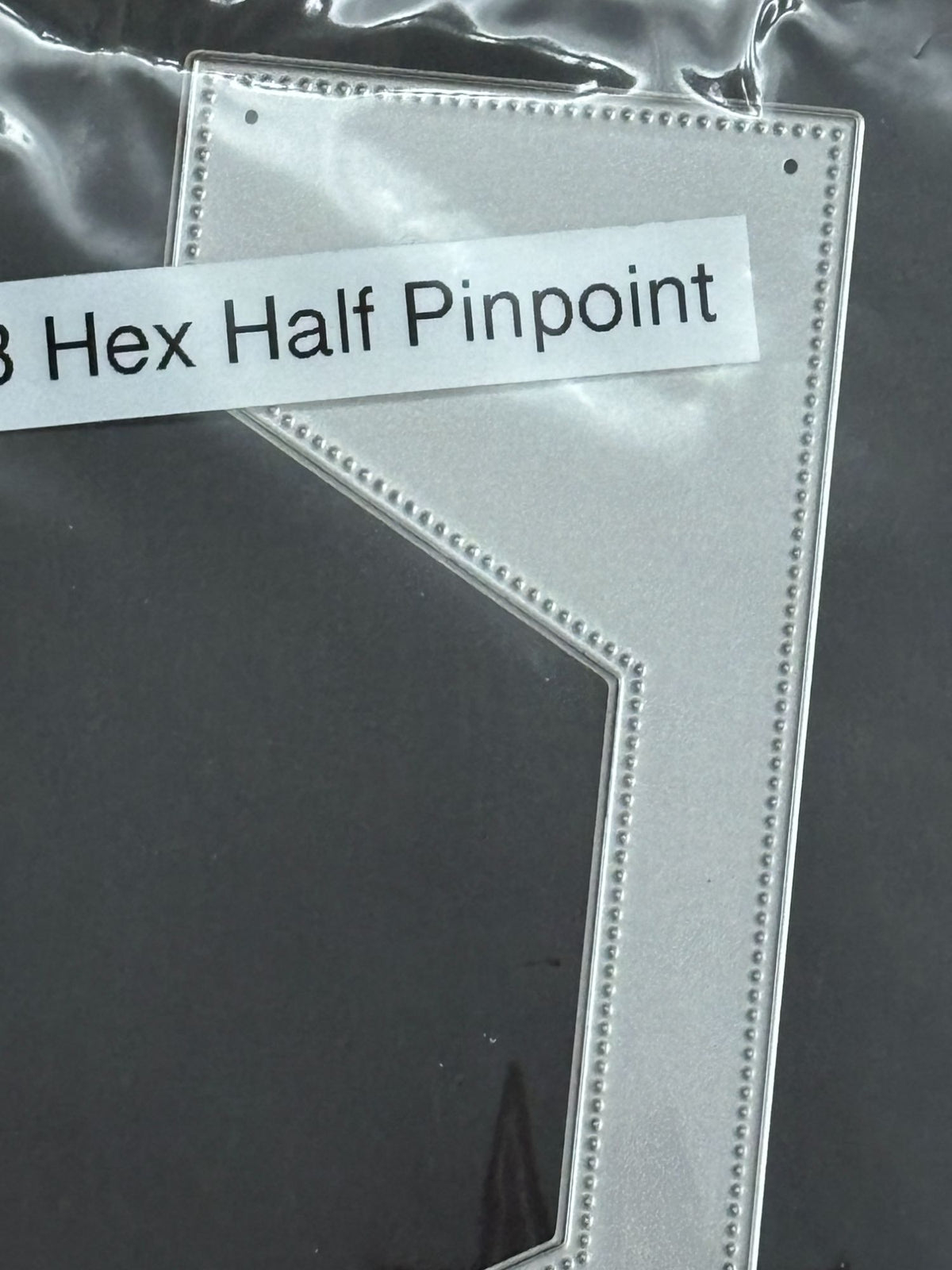 Memory Box Hex Half Pinpoint Cutting Die Card Making Decorative Edge 94469 MB