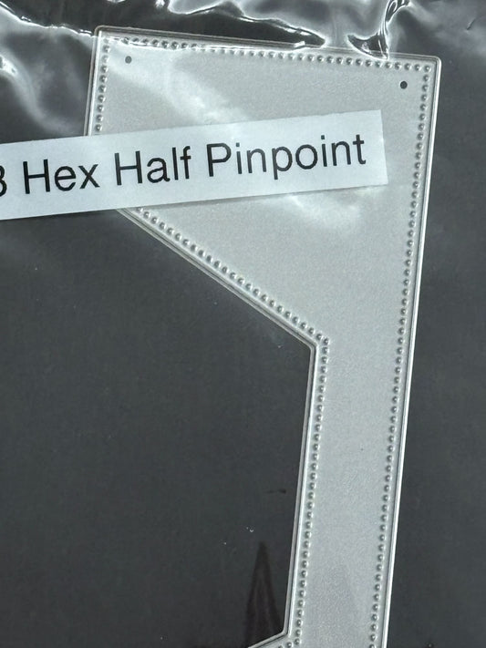 Memory Box Hex Half Pinpoint Cutting Die Card Making Decorative Edge 94469 MB