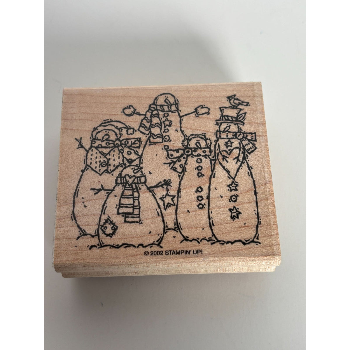 Stampin Up Rubber Stamp Country Snowman Family Christmas Card Making Holidays