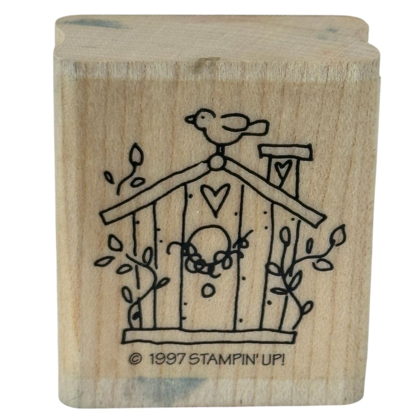 Stampin Up Rubber Stamp Birdhouse Bird House Garden Spring Heart Card Making Art