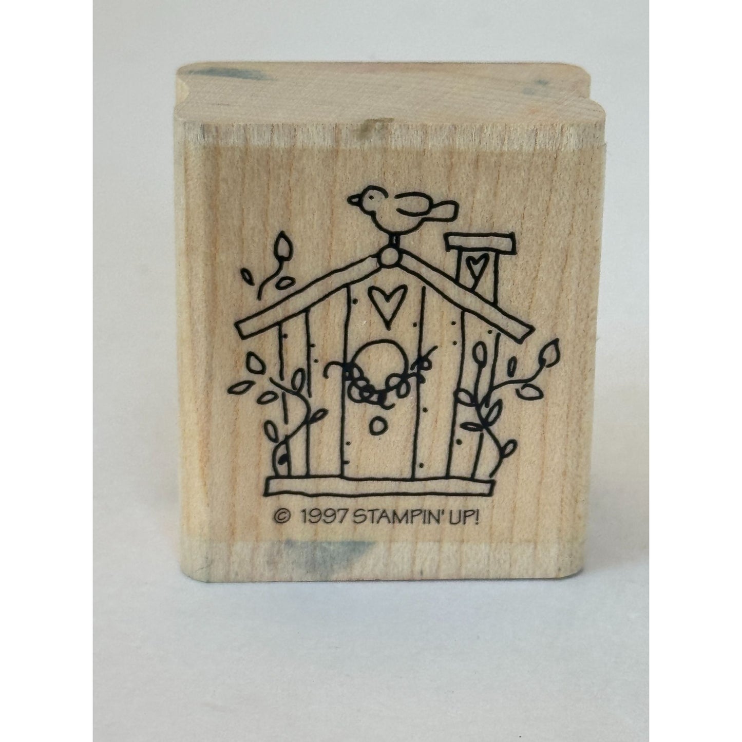 Stampin Up Rubber Stamp Birdhouse Bird House Garden Spring Heart Card Making Art