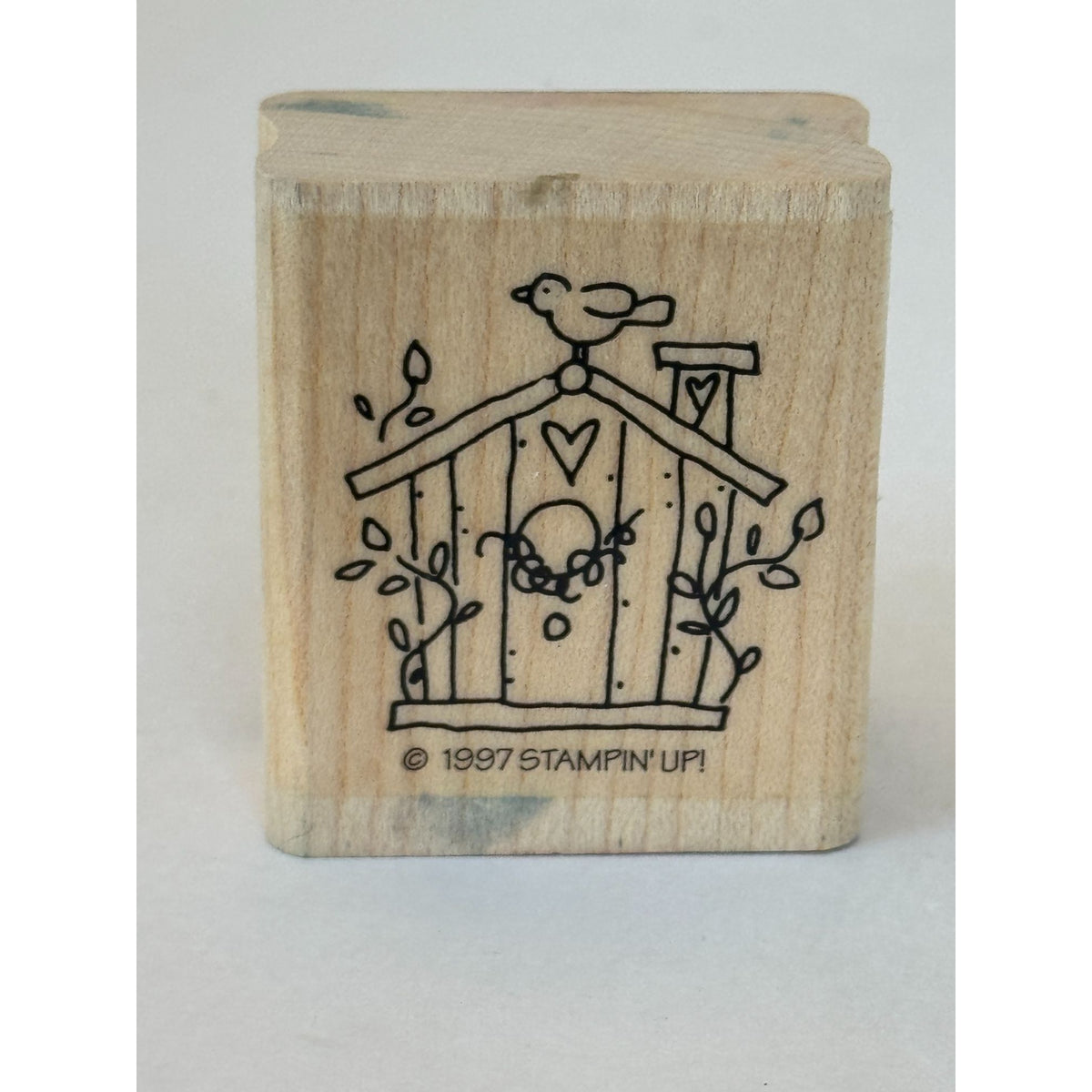 Stampin Up Rubber Stamp Birdhouse Bird House Garden Spring Heart Card Making Art