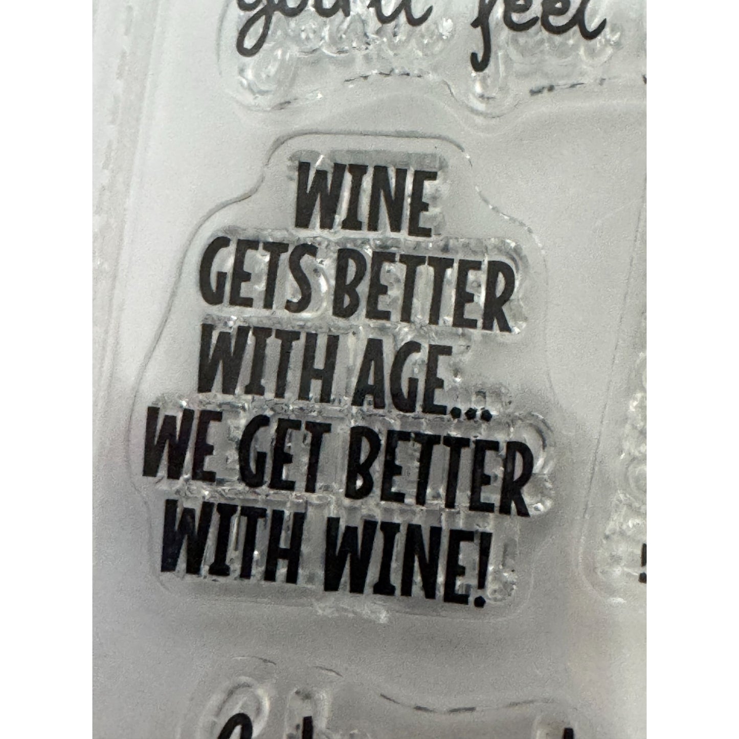 Art Impressions Clear Stamps Wine Diva Humor Funny Aging Birthday Friend Sayings Hampton Art