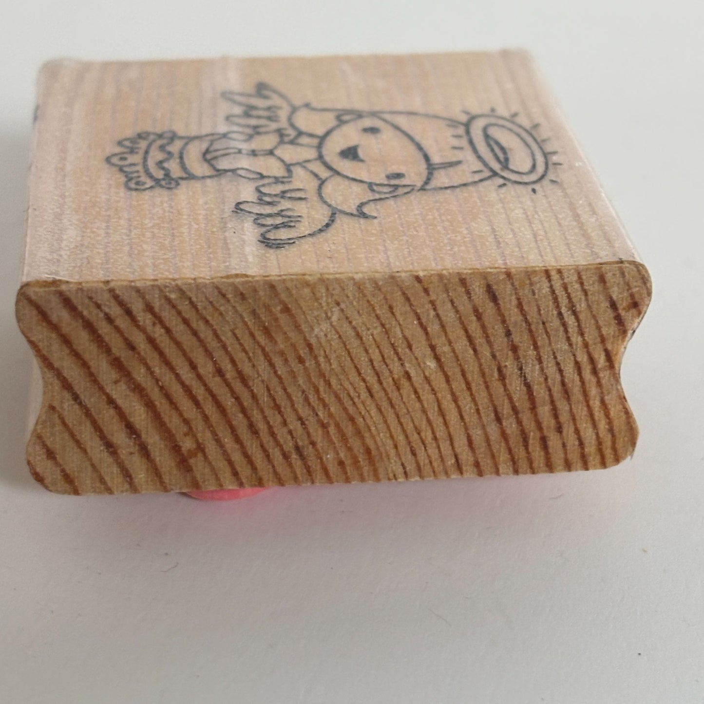 CraftSmart Rubber Stamp Angel Singing Choir Book Music Halo Christmas Holidays