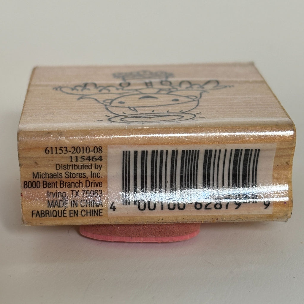 CraftSmart Rubber Stamp Angel Singing Choir Book Music Halo Christmas Holidays