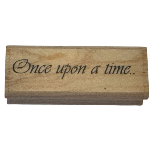 Hampton Art Rubber Stamp Once Upon A Time Fairy Tale Love Story Cardmaking Words