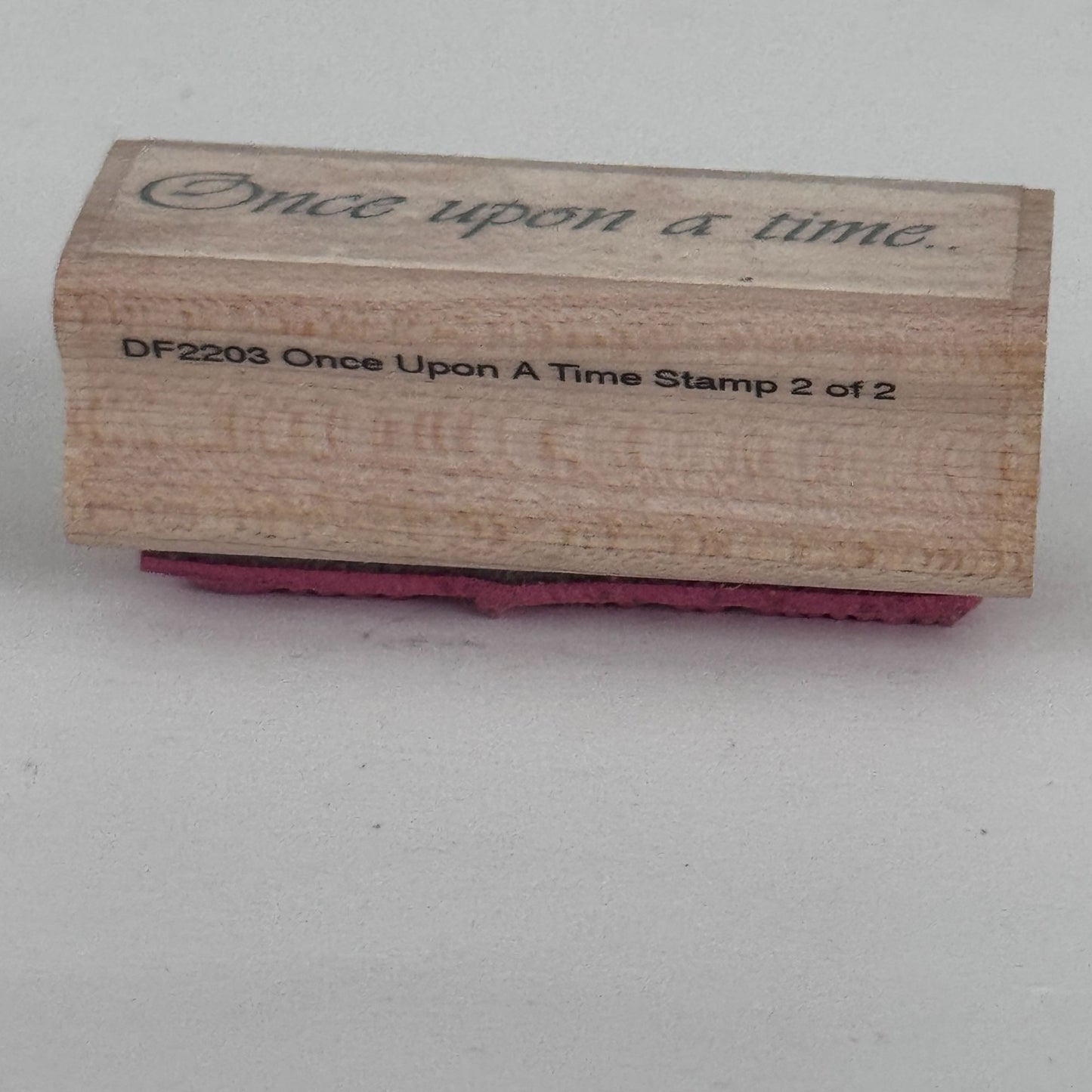 Hampton Art Rubber Stamp Once Upon A Time Fairy Tale Love Story Cardmaking Words