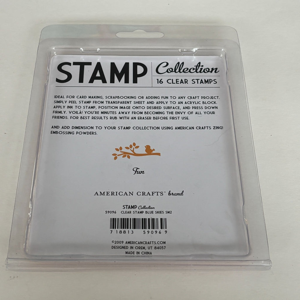 American Crafts Brand Clear Stamps Planner Days of the Week Bird Floral Border Cardmaking