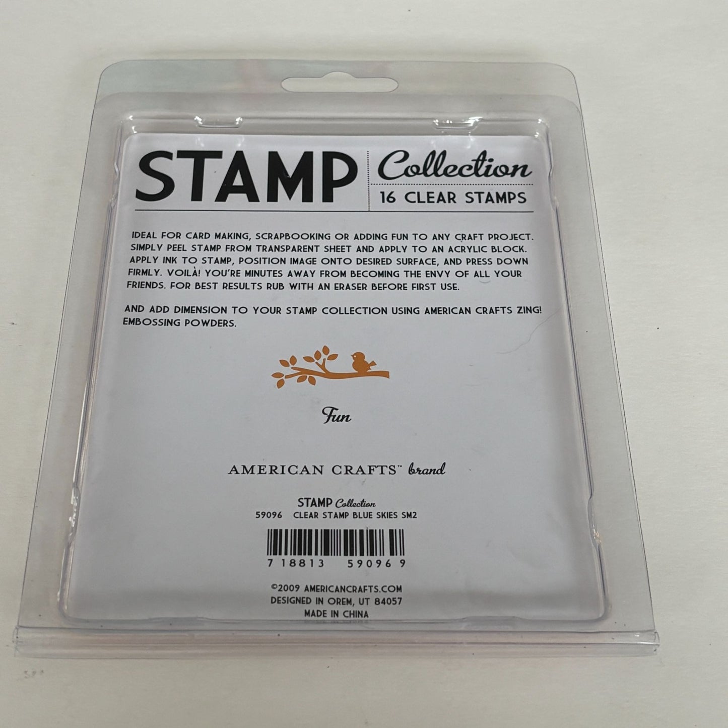 American Crafts Brand Clear Stamps Planner Days of the Week Bird Floral Border Cardmaking