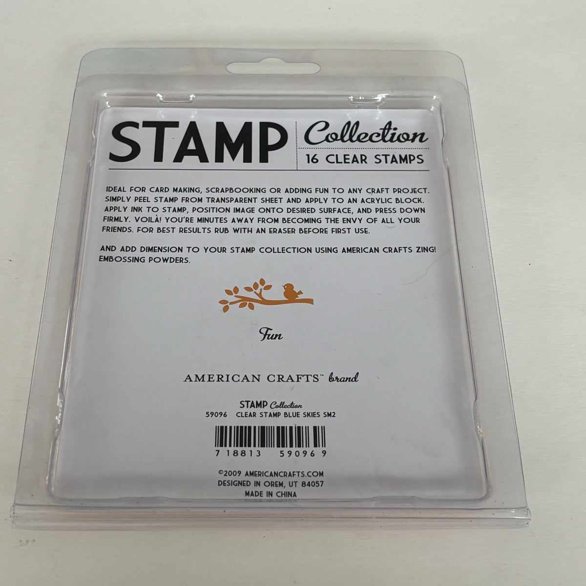 American Crafts Brand Clear Stamps Planner Days of the Week Bird Floral Border Cardmaking