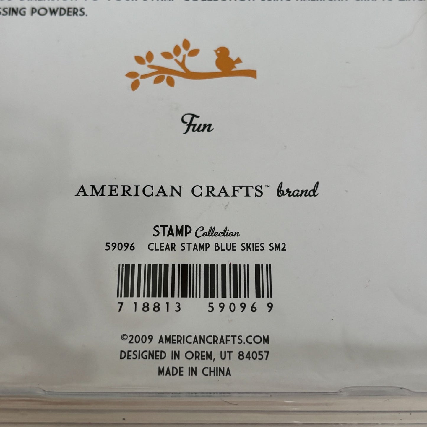 American Crafts Brand Clear Stamps Planner Days of the Week Bird Floral Border Cardmaking