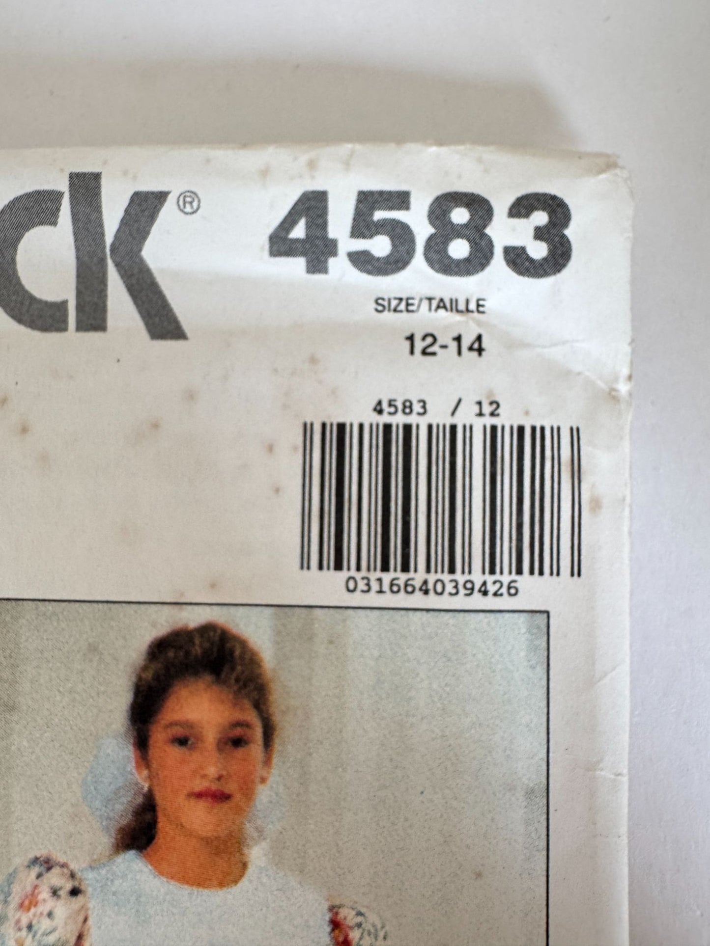 Butterick Sewing Pattern 4583 Girls Easter Dress Summer Spring Church Easy 12 14