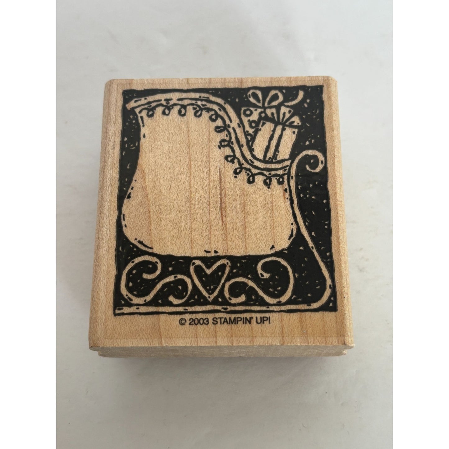 Stampin Up Rubber Stamp Santa Sleigh Christmas Card Making Holidays Gift Present