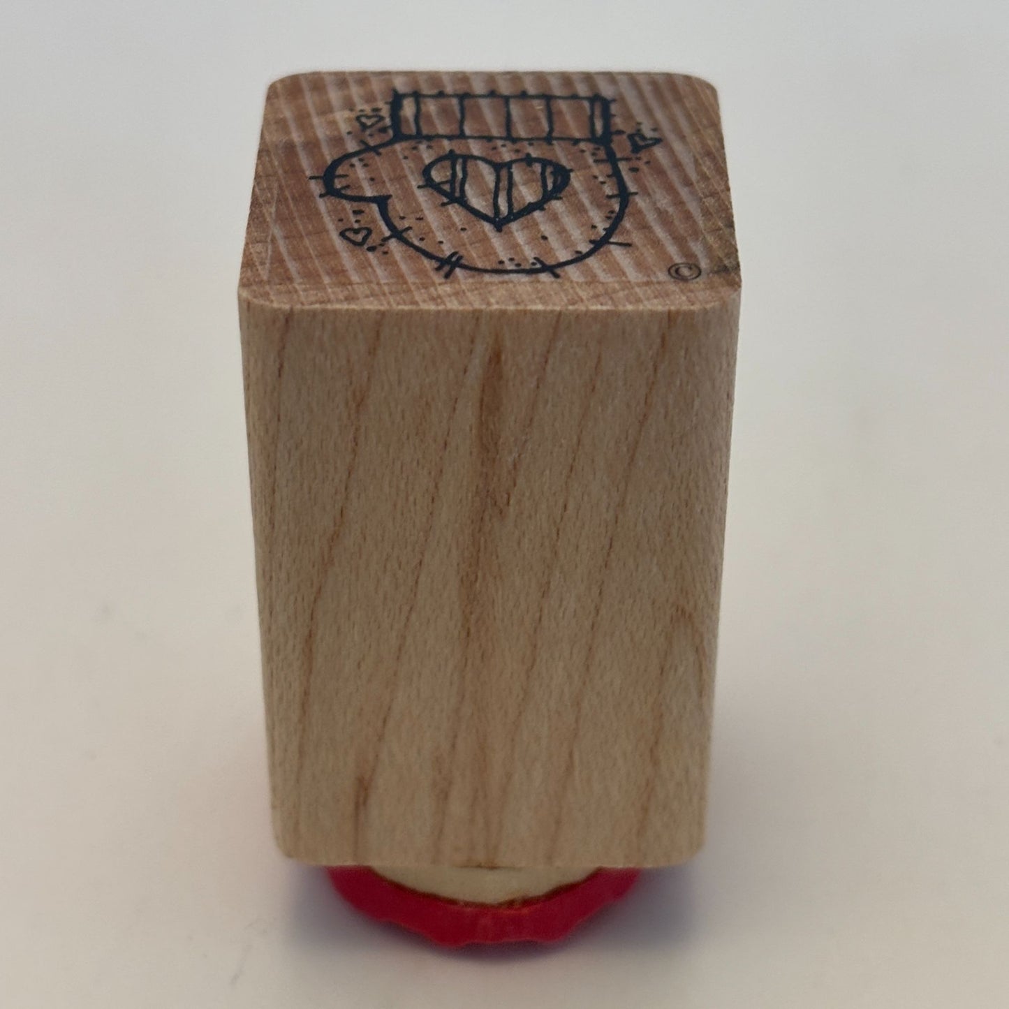 DOTS Rubber Stamp Winter Mittens Country Patches Gift Tag Card Making Heart 1"