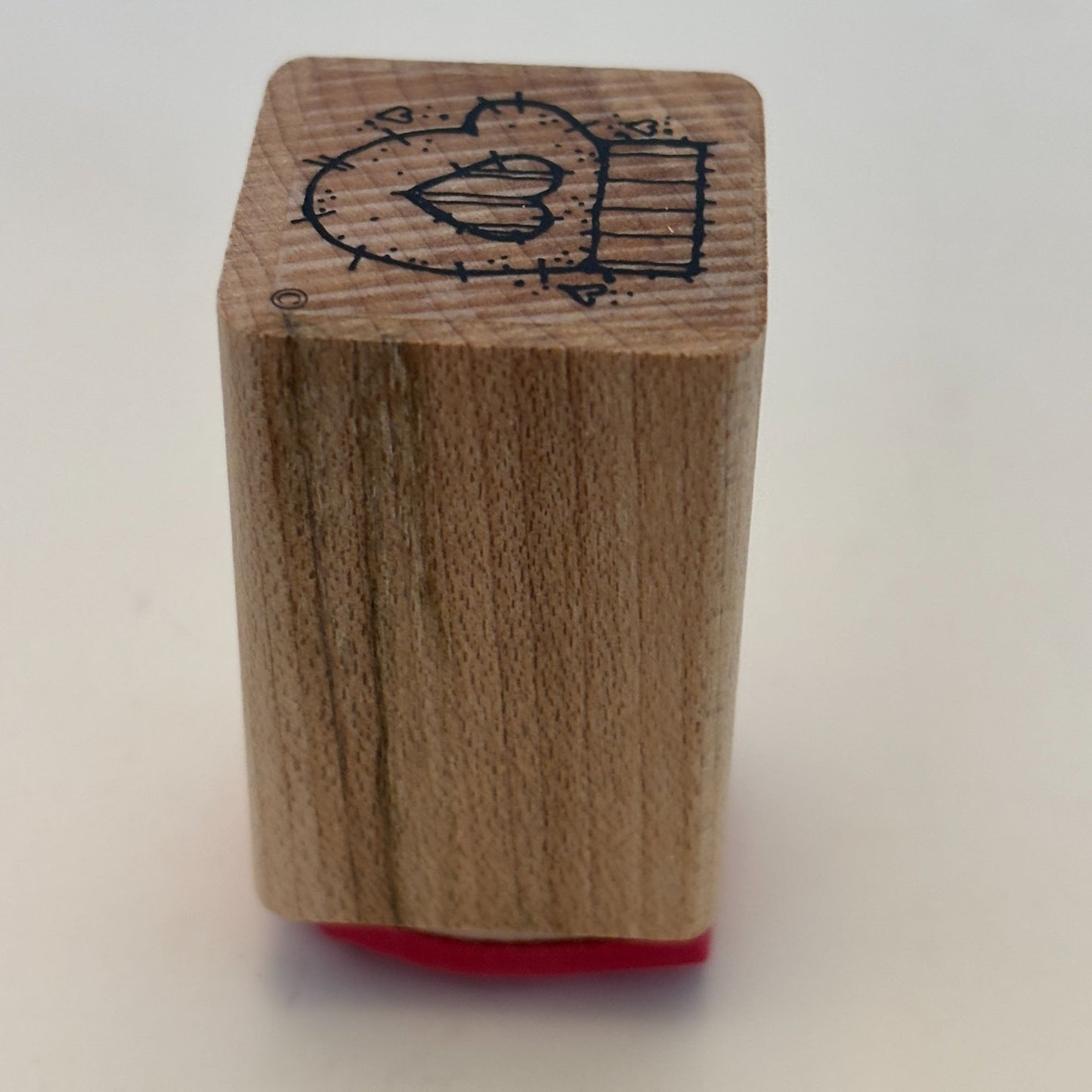 DOTS Rubber Stamp Winter Mittens Country Patches Gift Tag Card Making Heart 1"