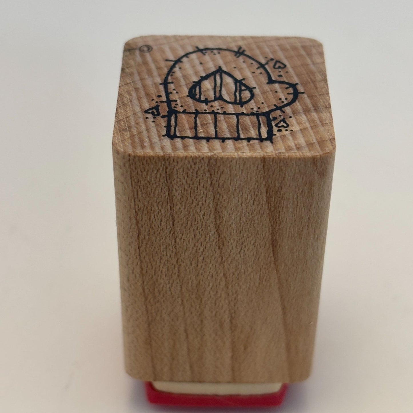 DOTS Rubber Stamp Winter Mittens Country Patches Gift Tag Card Making Heart 1"